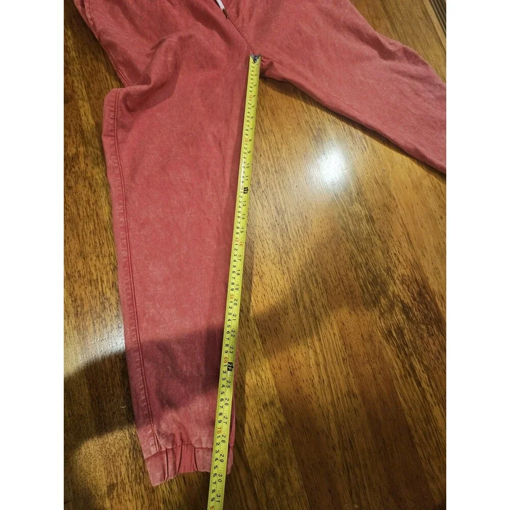 Ezekiel Acid Trip Jogger Pants Mens 36X30 Red Mineral Wash Stretch Twill EUC